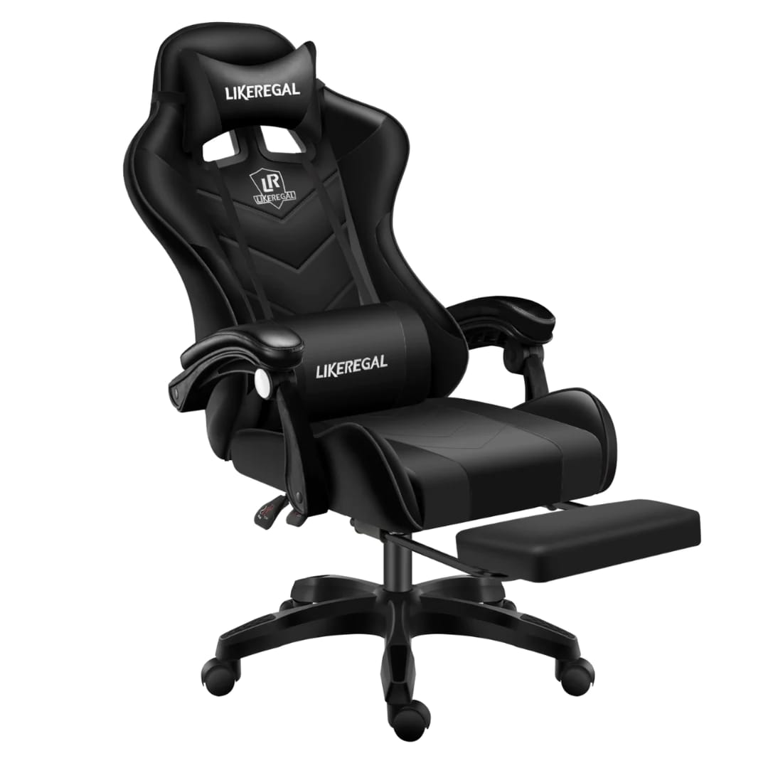 Chaise gaming avec repose pieds et masseur cabel USB